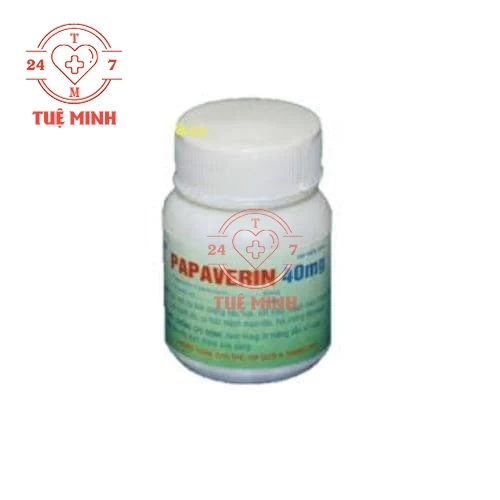 Papaverin 40mg Armephaco - Thuốc điều trị đau bụng do tăng nhu động ruột, dạ dày